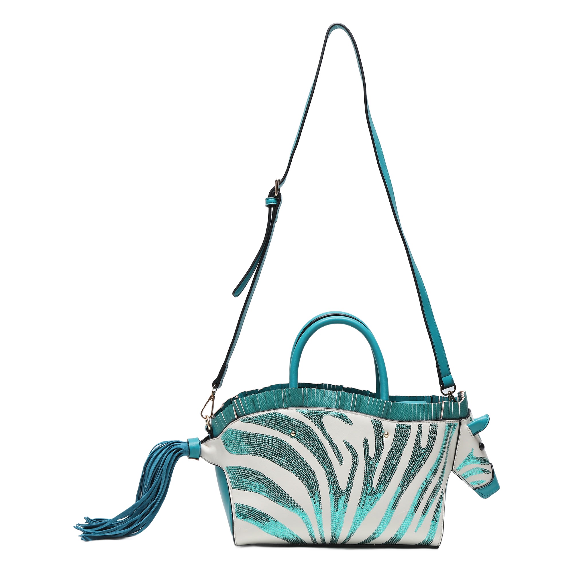 Minimalist art zebra shape tote/crossbody bag-Angelkiss Bag