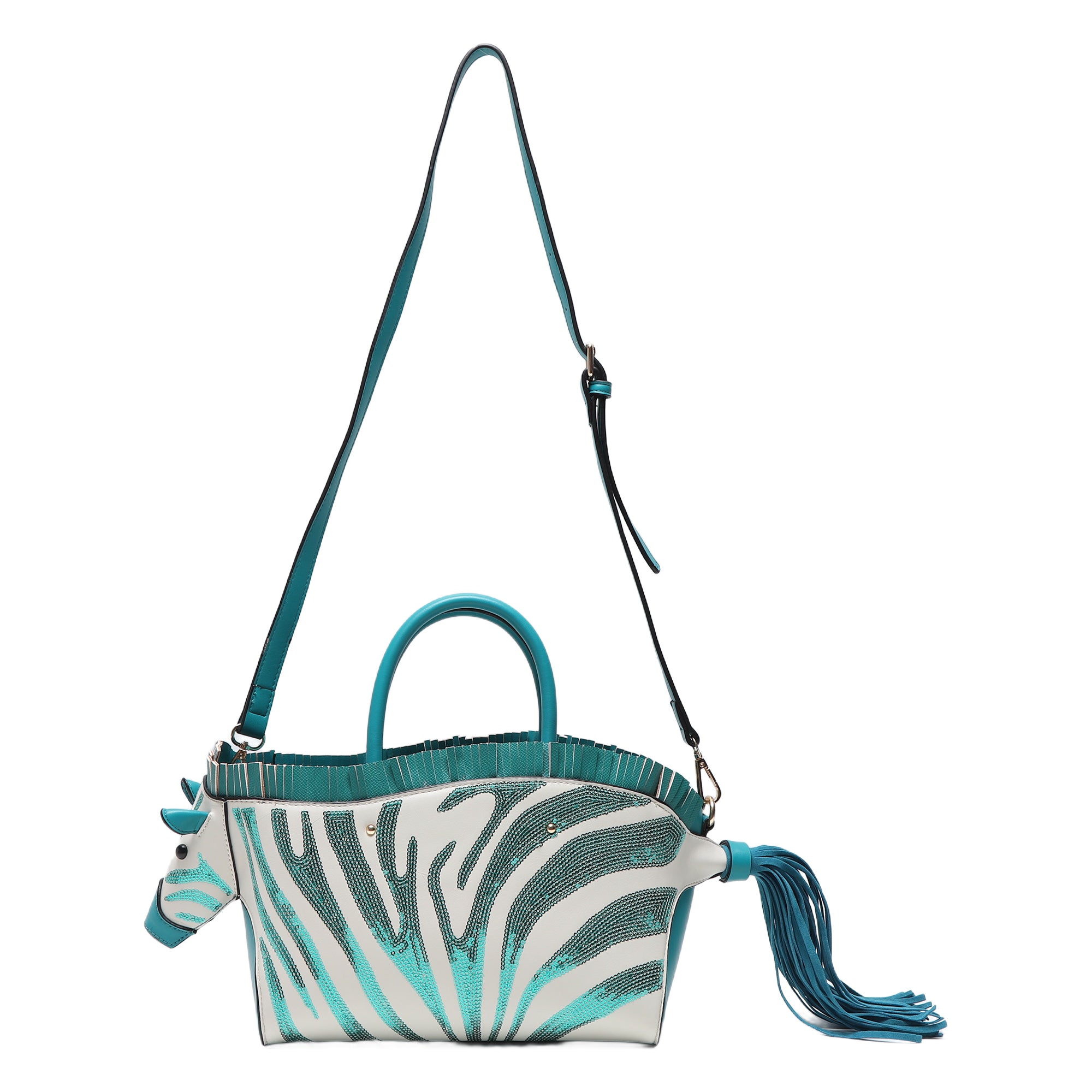 Minimalist art zebra shape tote/crossbody bag-Angelkiss Bag
