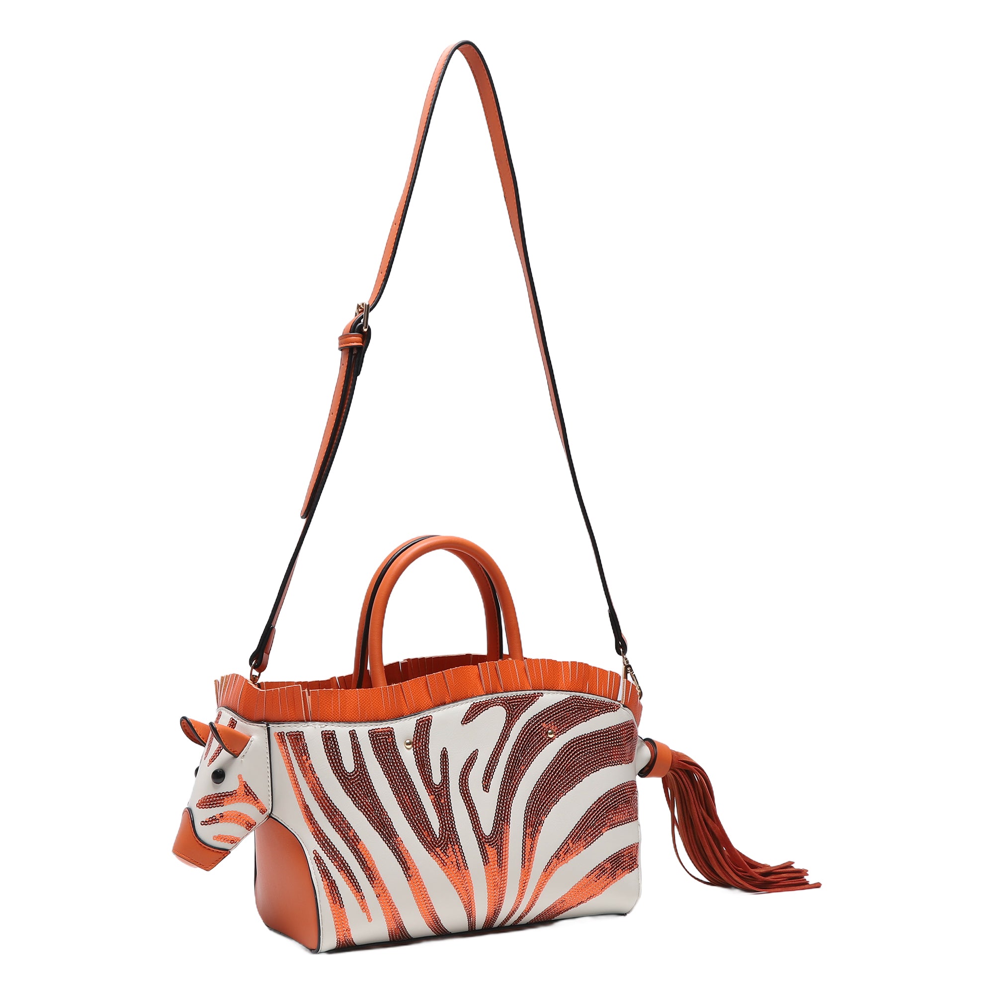 Minimalist art zebra shape tote/crossbody bag-Angelkiss Bag