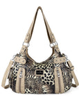 Fashion women large capacity leopard print shoulder bag vagrant bag-Angelkiss Bag