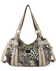 Fashion women large capacity leopard print shoulder bag vagrant bag-Angelkiss Bag
