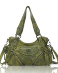 Faded Violet Vegan Leather Tote / Crossbody Bag