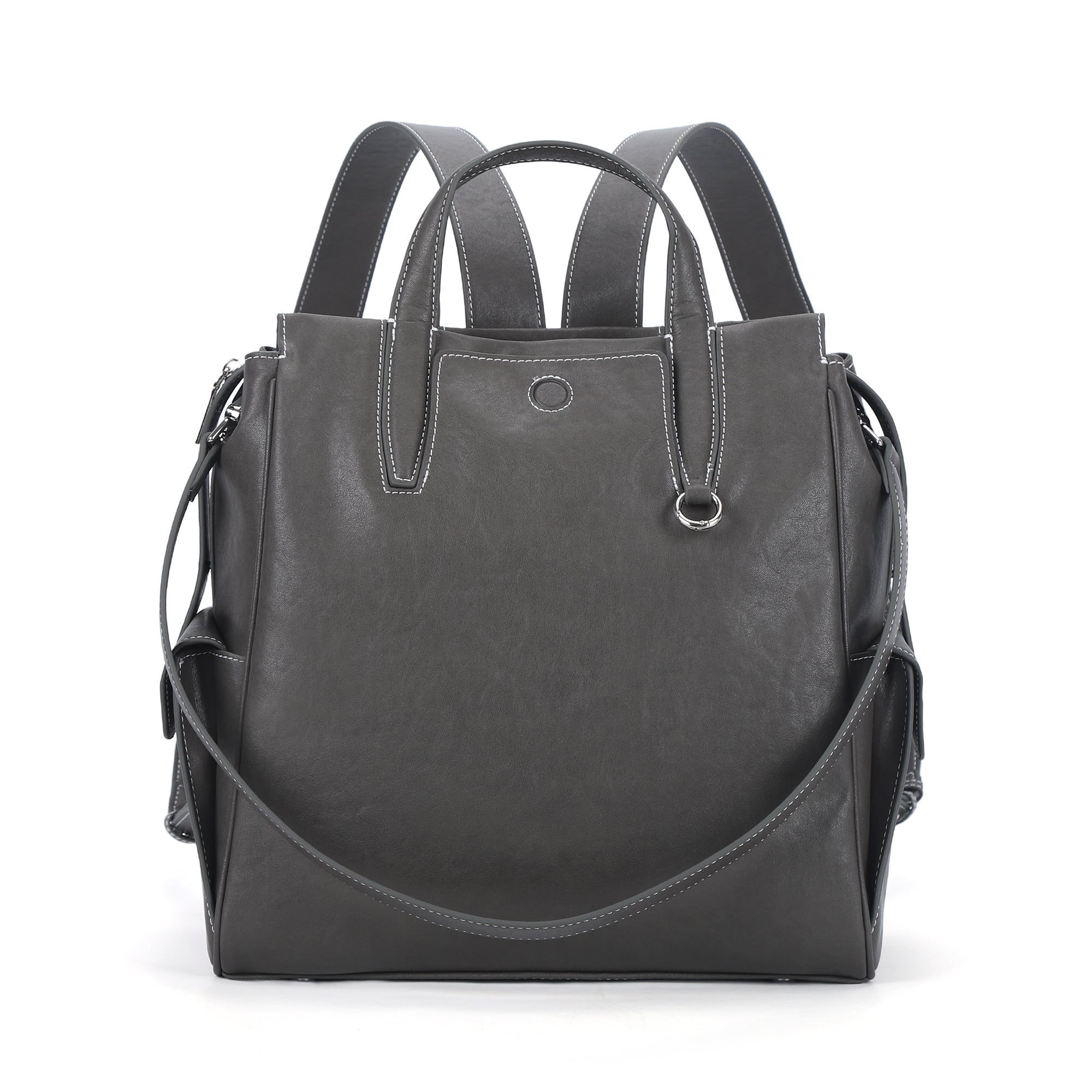 Washed pu leather Backpack for works-Angelkiss Bag