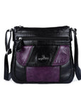 Marbled Washed PU Flap Pocket Crossbody Bag