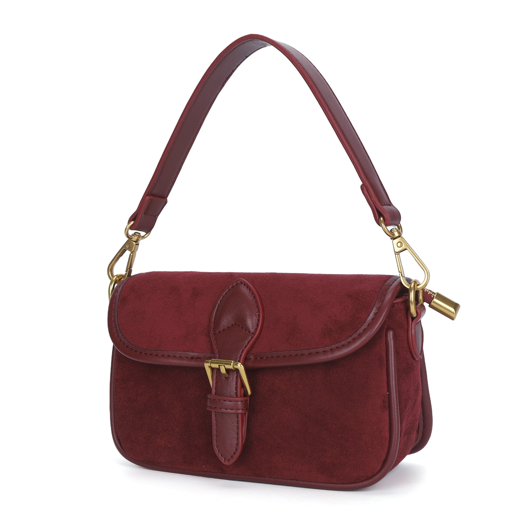 Suede Burgundy handbag/crossbody bag-Angelkiss Bag