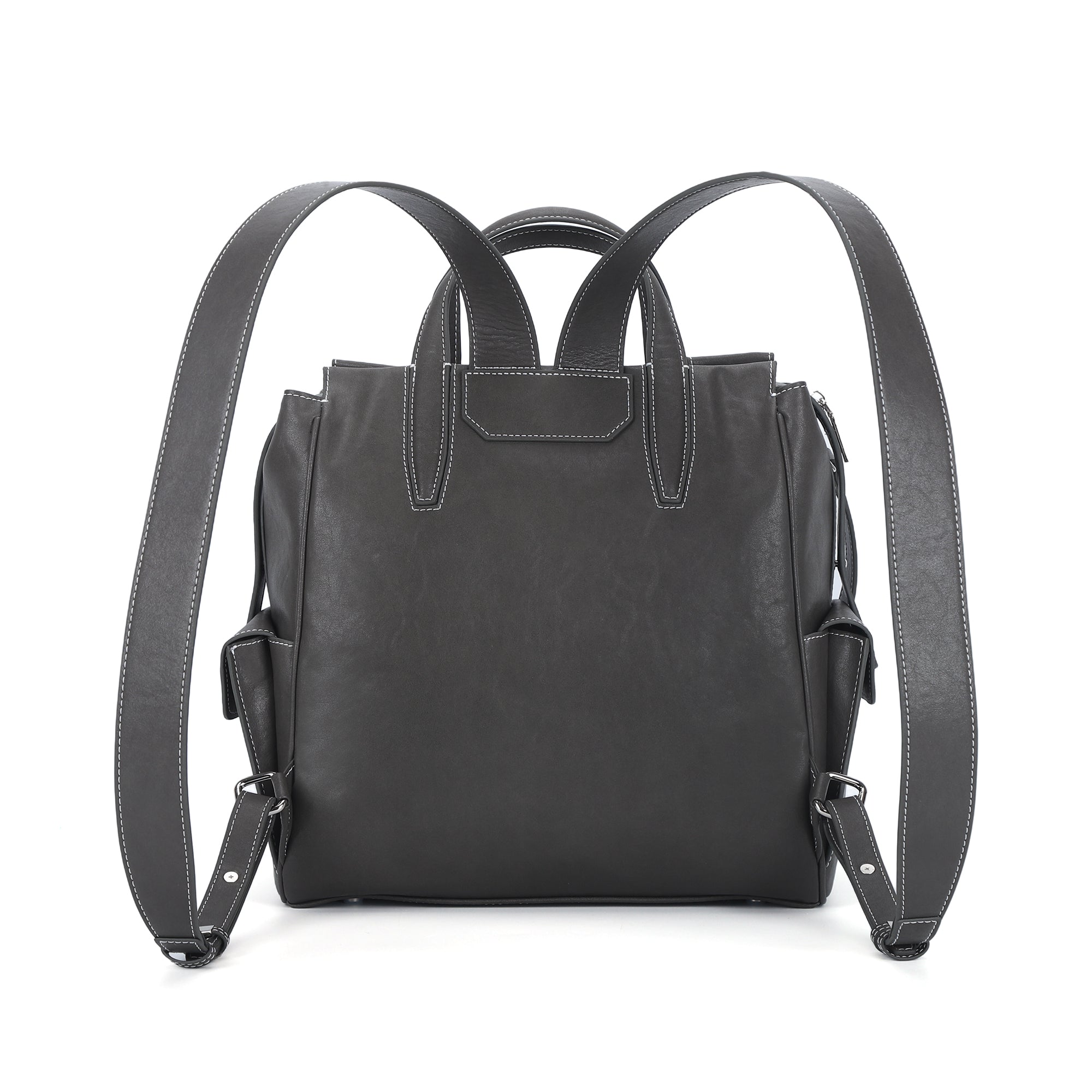 Washed pu leather Backpack for works-Angelkiss Bag
