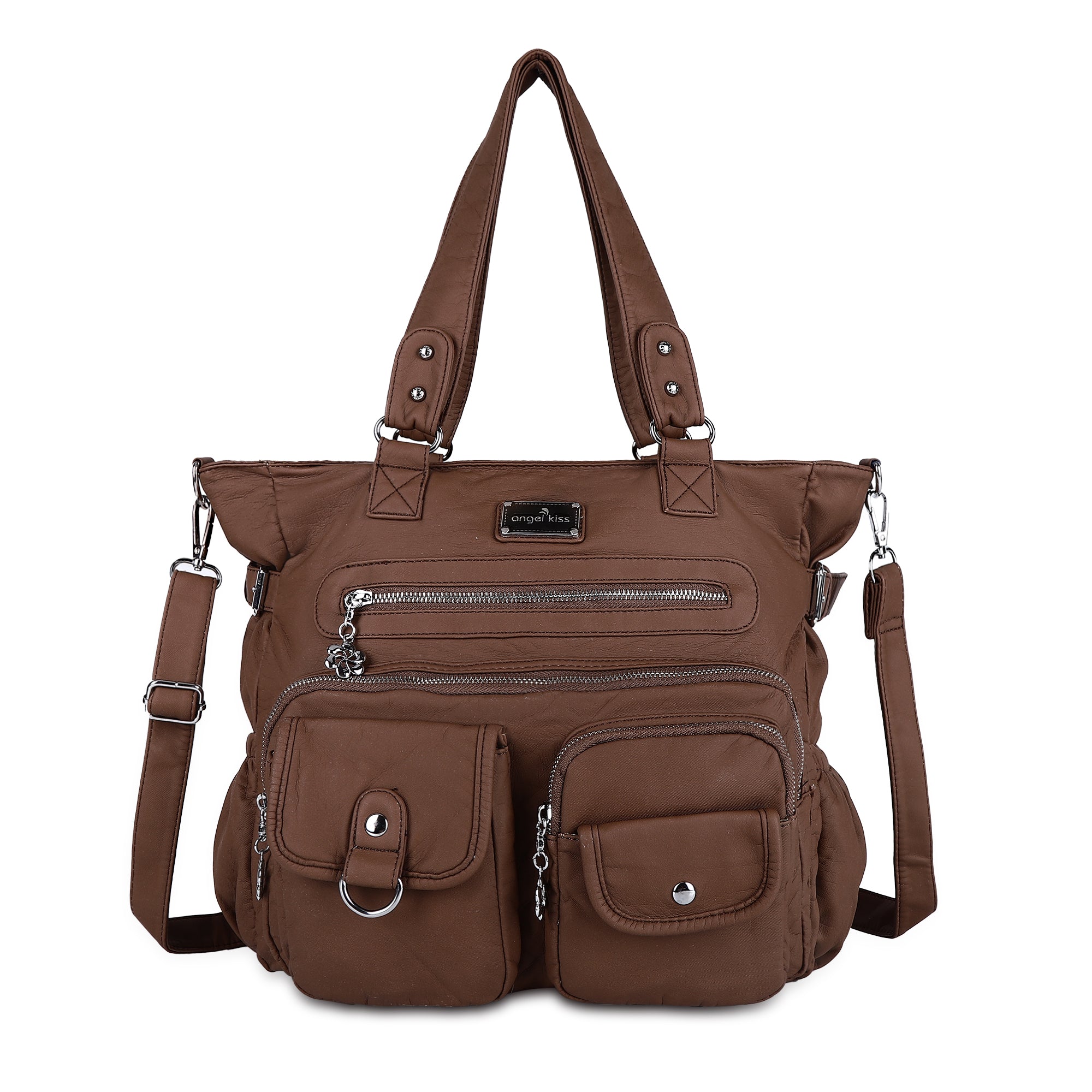 Large Muti-Pocket Women Hobo Shoulder Bag-Angelkiss Bag