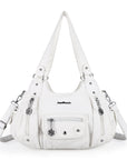 Women Shoulder Bag Handbag of Washed PU Leather-Angelkiss Bag