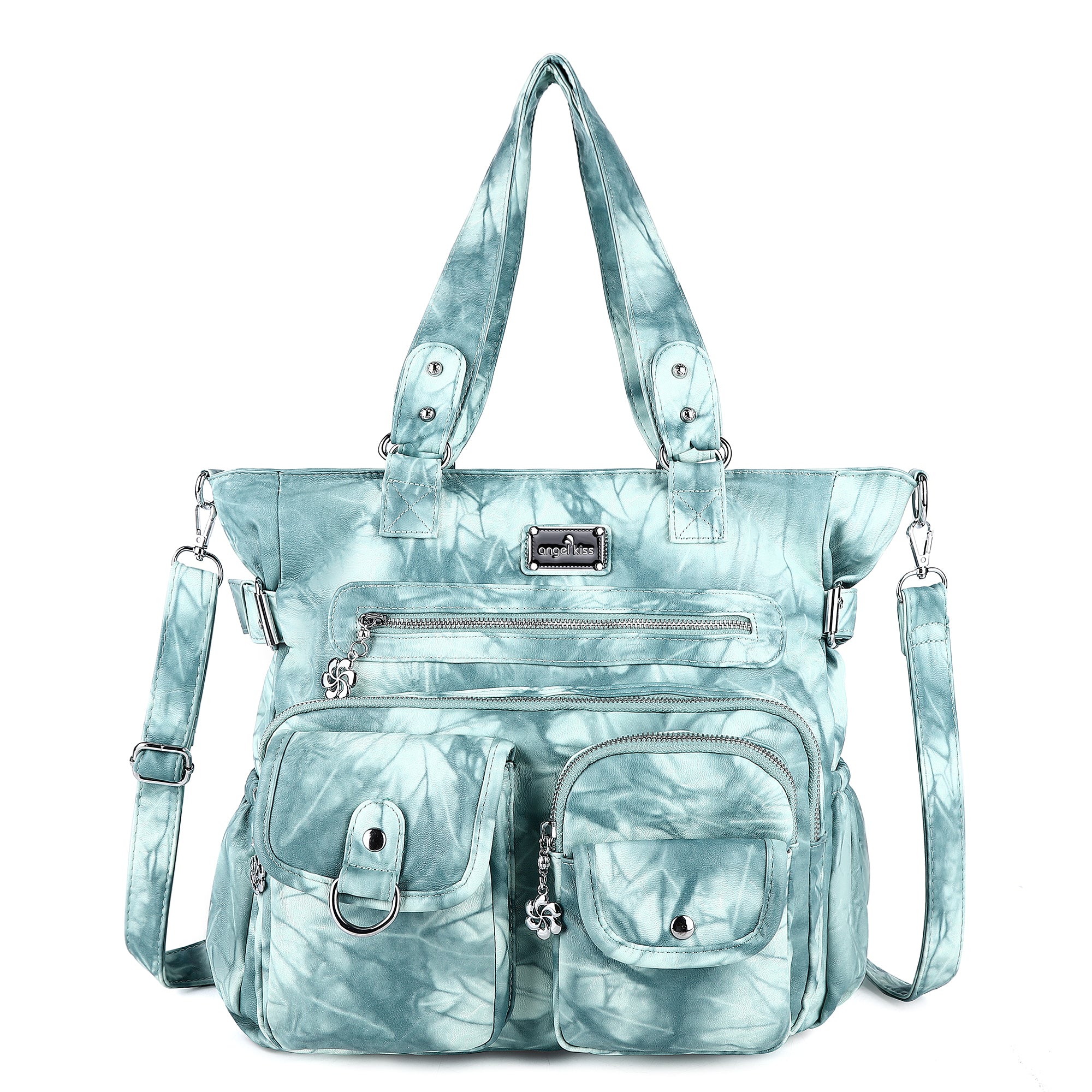 Large Muti-Pocket Women Tie-Dye Hobo Shoulder Bag - Angel Kiss Bag