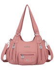 Women Shoulder Bag Handbag of Washed PU Leather-Angelkiss Bag