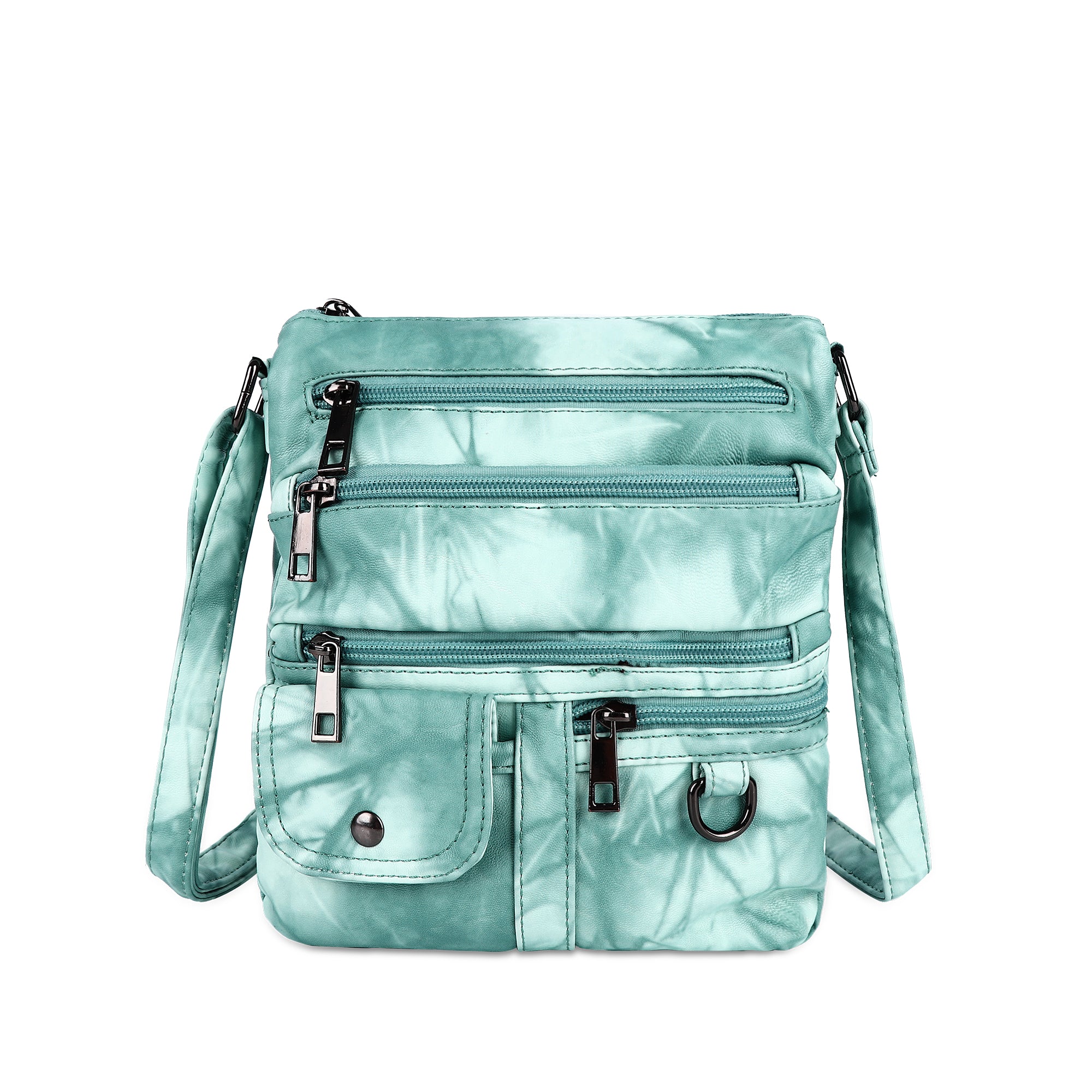 Women's tie-dye vintage pu leather crossbody bag-Angelkiss Bag