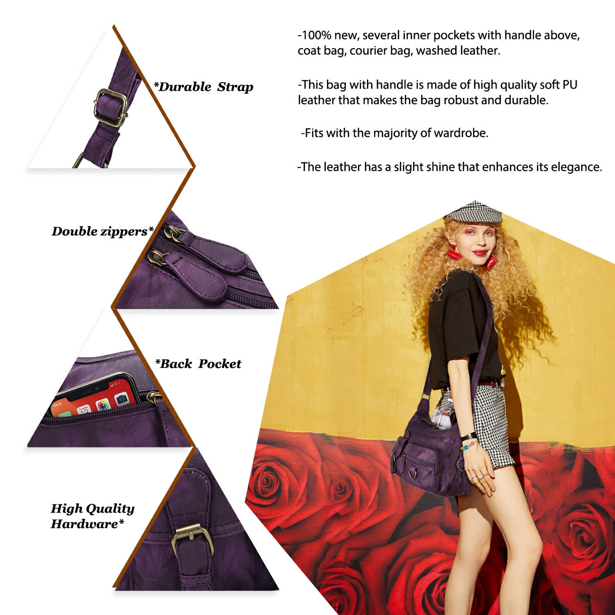 tie-dye Minimalist  Adjustability Daily tote bag-Angelkiss Bag
