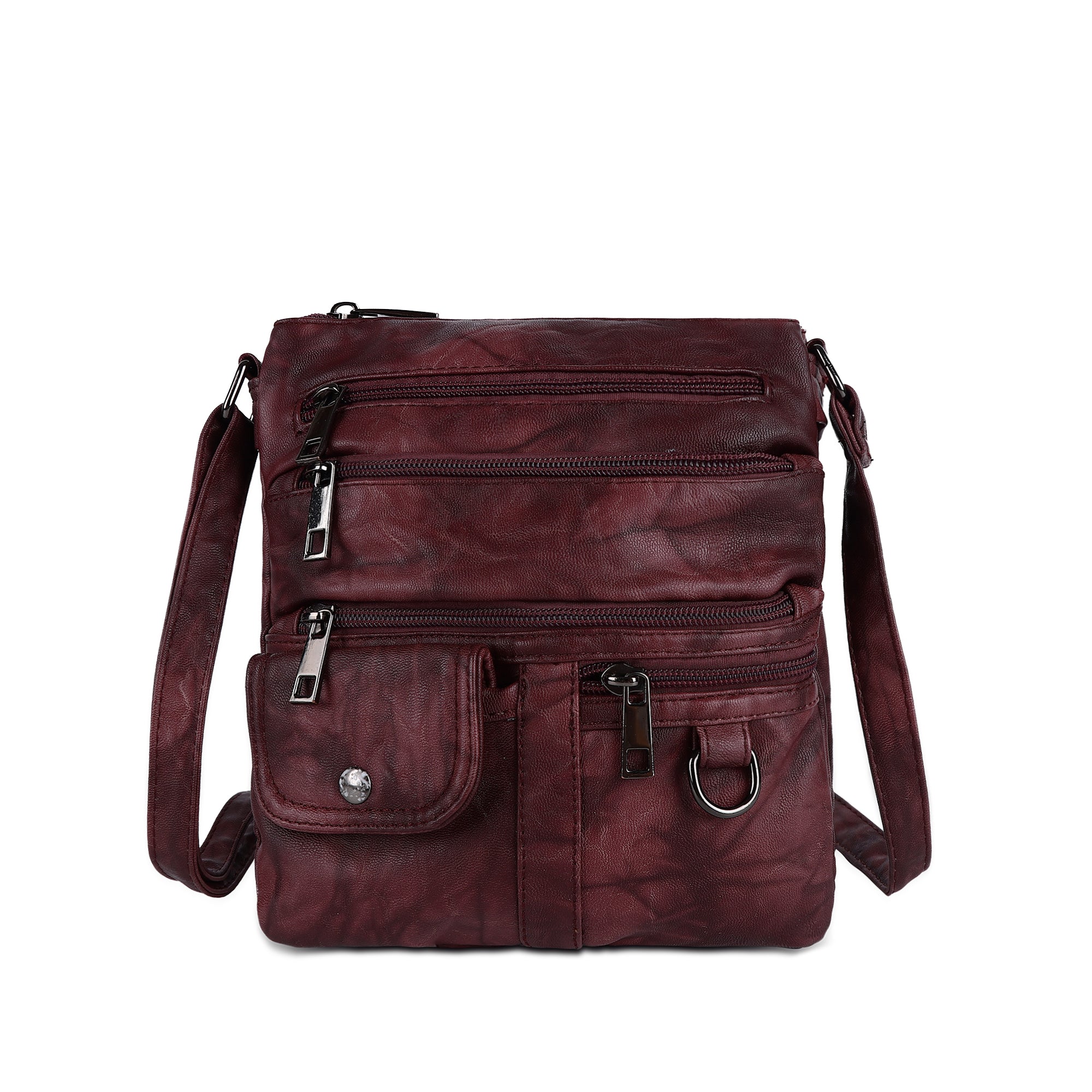 Women's tie-dye vintage pu leather crossbody bag-Angelkiss Bag