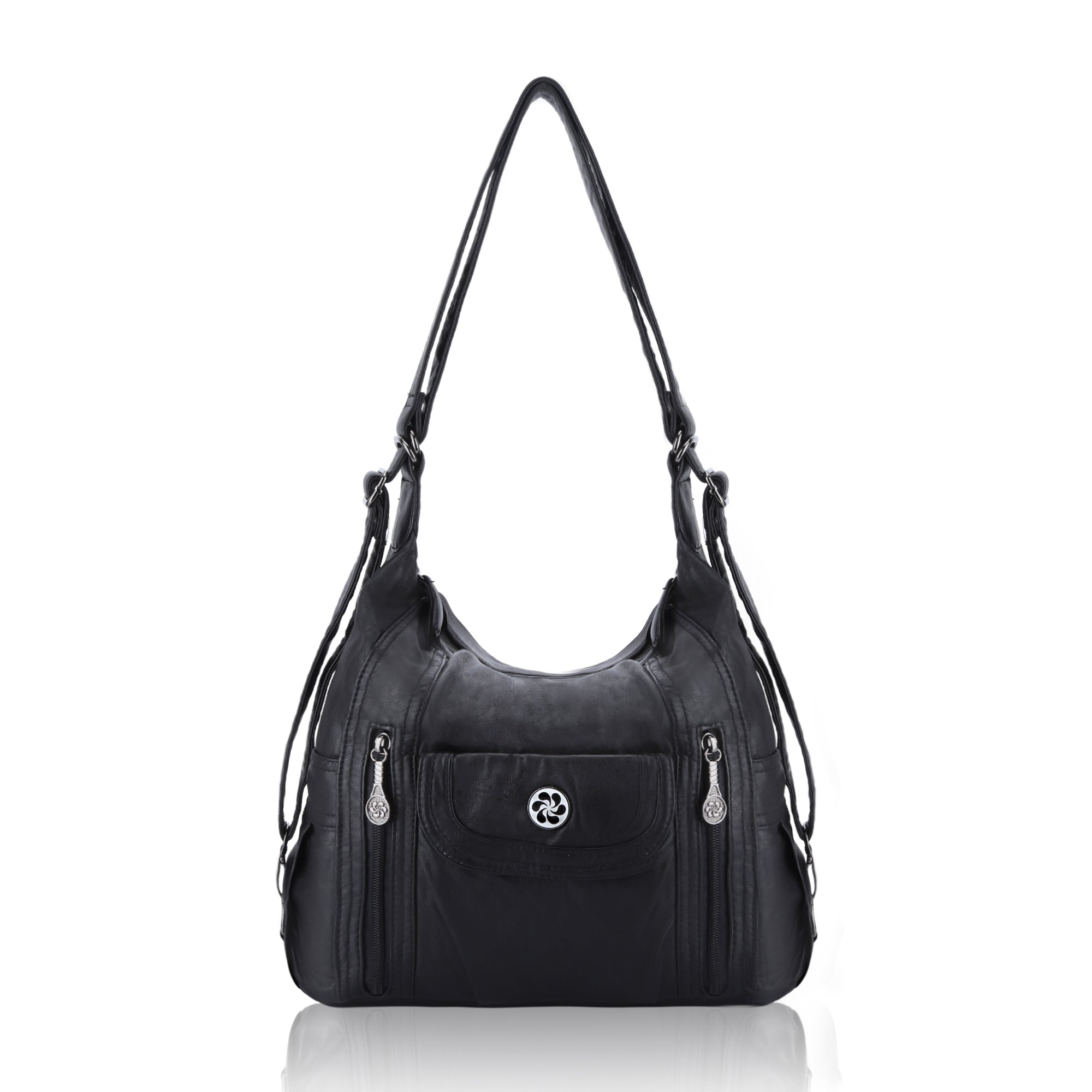 Retro solid color multi-functional traditional design tote bag-Angelkiss Bag