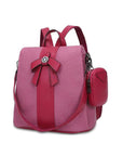 Solid color retro daily light backpack-Angelkiss Bag