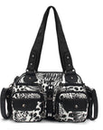 Washed Leather Leopard print waterproof Handbag Unique Style For Women shoulder bag-Angelkiss Bag