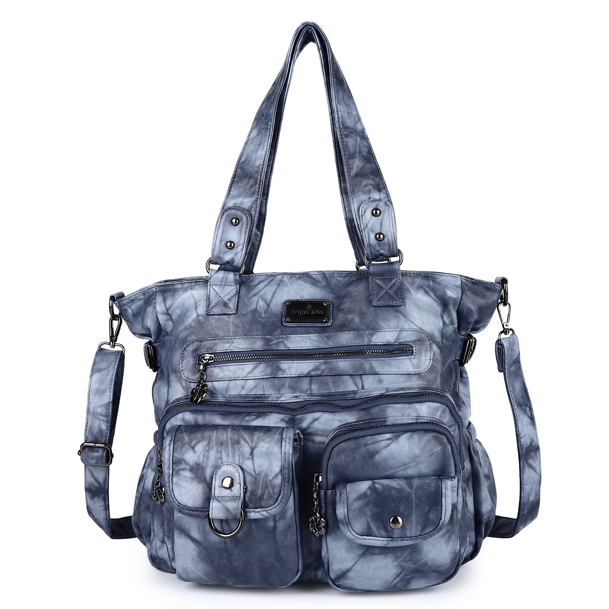 Large Muti-Pocket Women tie-dye Hobo Shoulder Bag-Angelkiss Bag