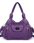 Women handbag with High Quality Washed PU Multi Purpose tote bag-Angelkiss Bag
