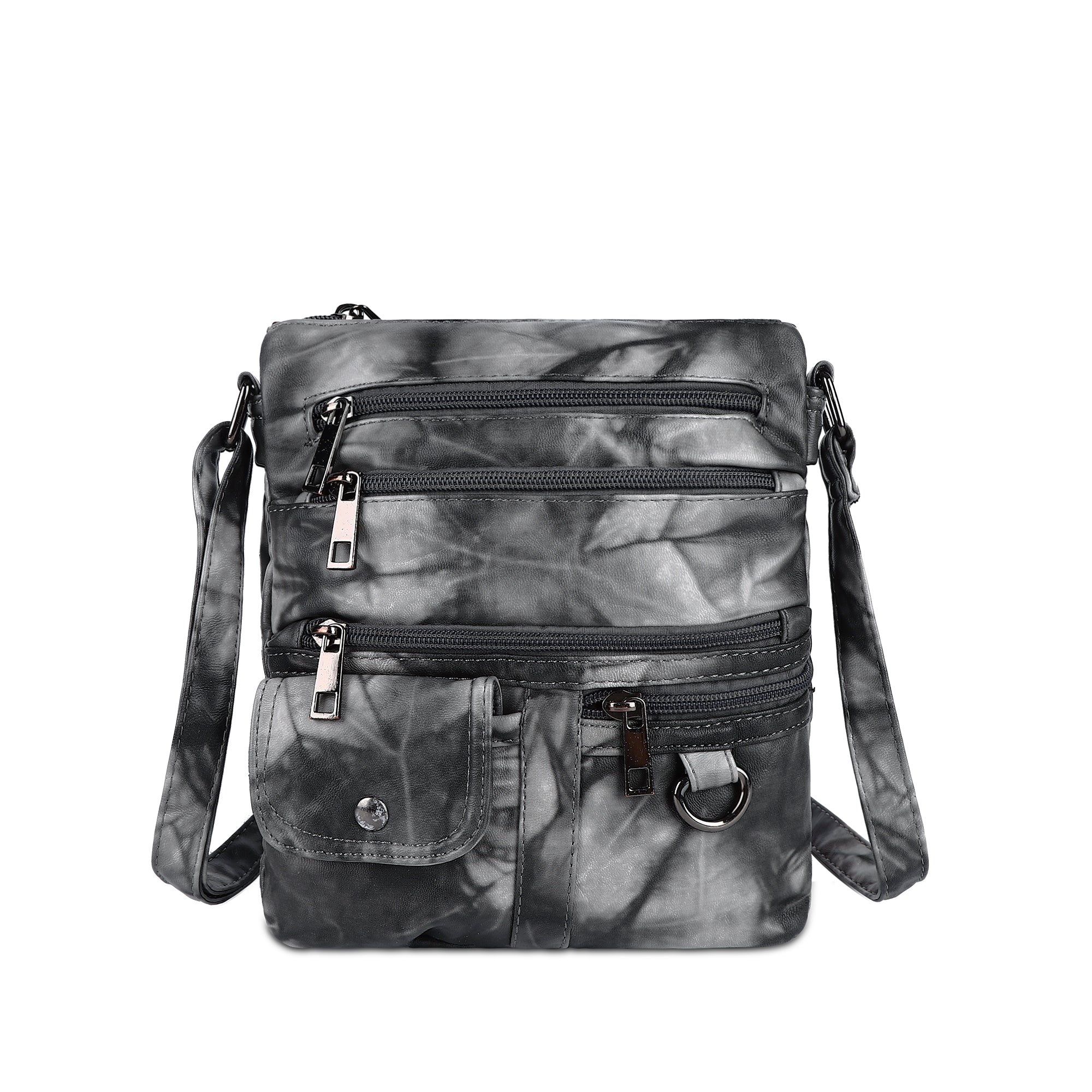 Women's tie-dye vintage pu leather crossbody bag-Angelkiss Bag