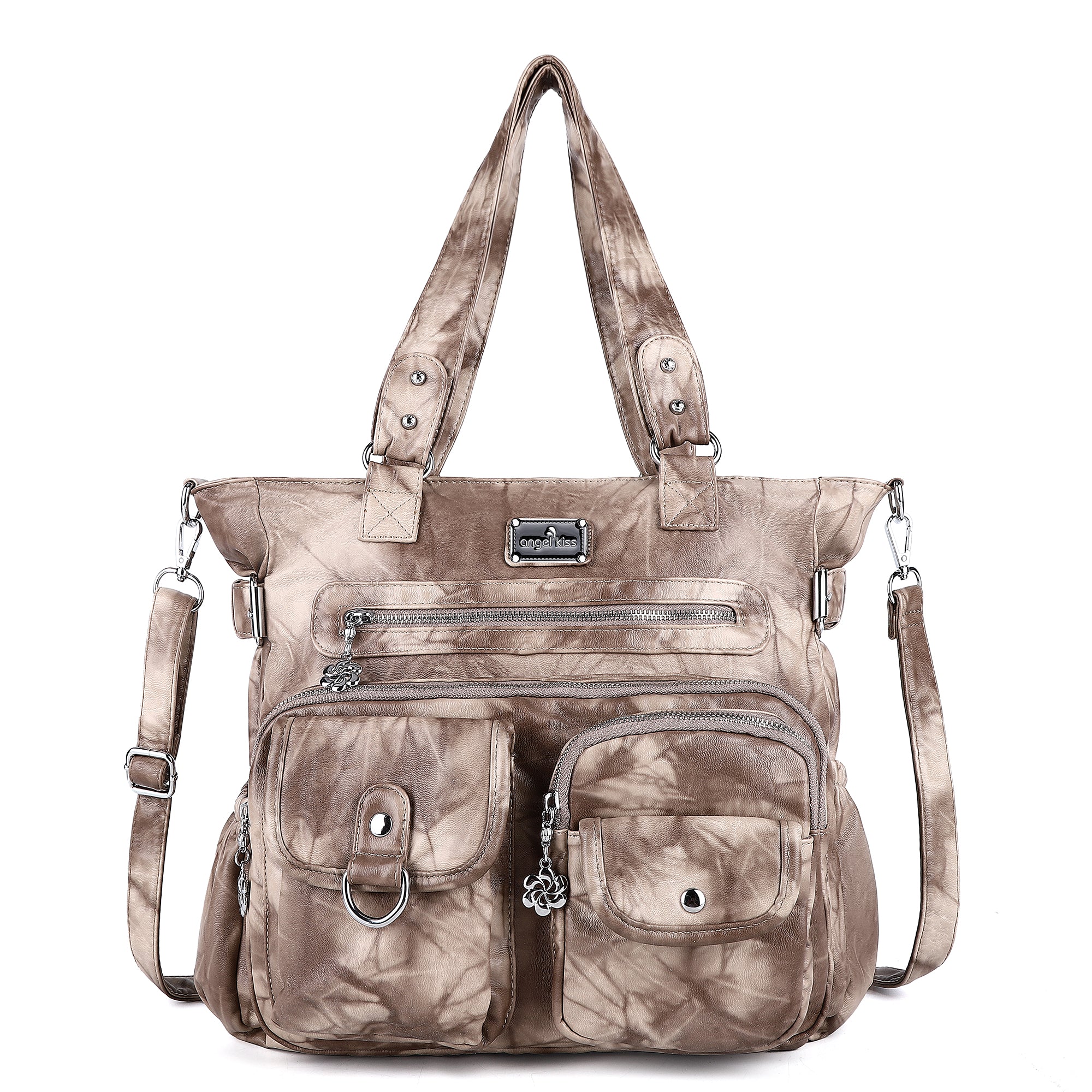 Large Muti-Pocket Women tie-dye Hobo Shoulder Bag-Angelkiss Bag