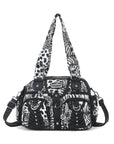 Fashion Multi-Pocket Compartment Leopard Print Handbag
