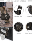 Ladies exquisite chic denim handbag satchel | Angel kiss