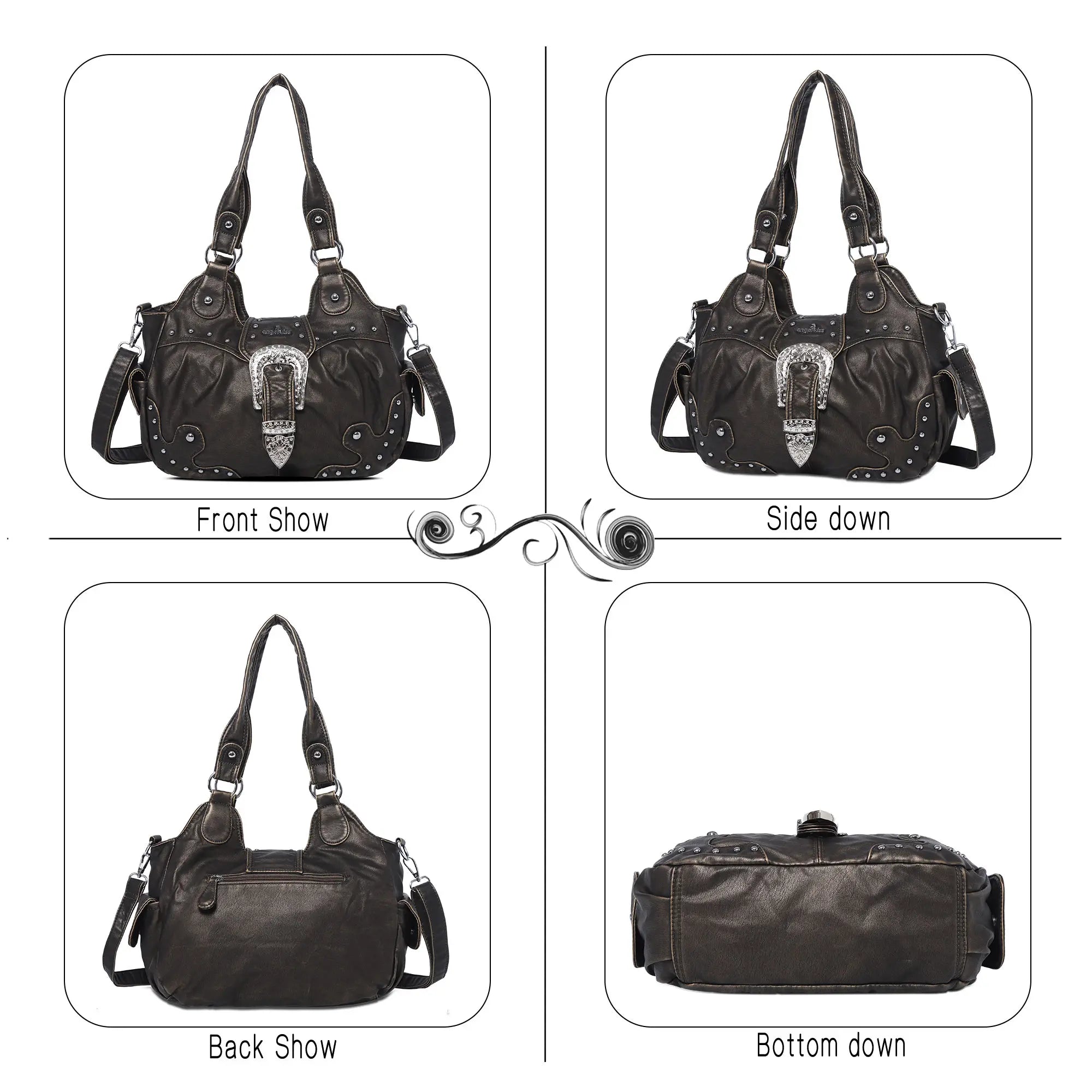 Ladies exquisite chic denim handbag satchel | Angel kiss