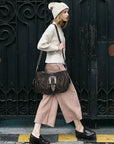 Ladies exquisite chic denim handbag satchel | Angel kiss