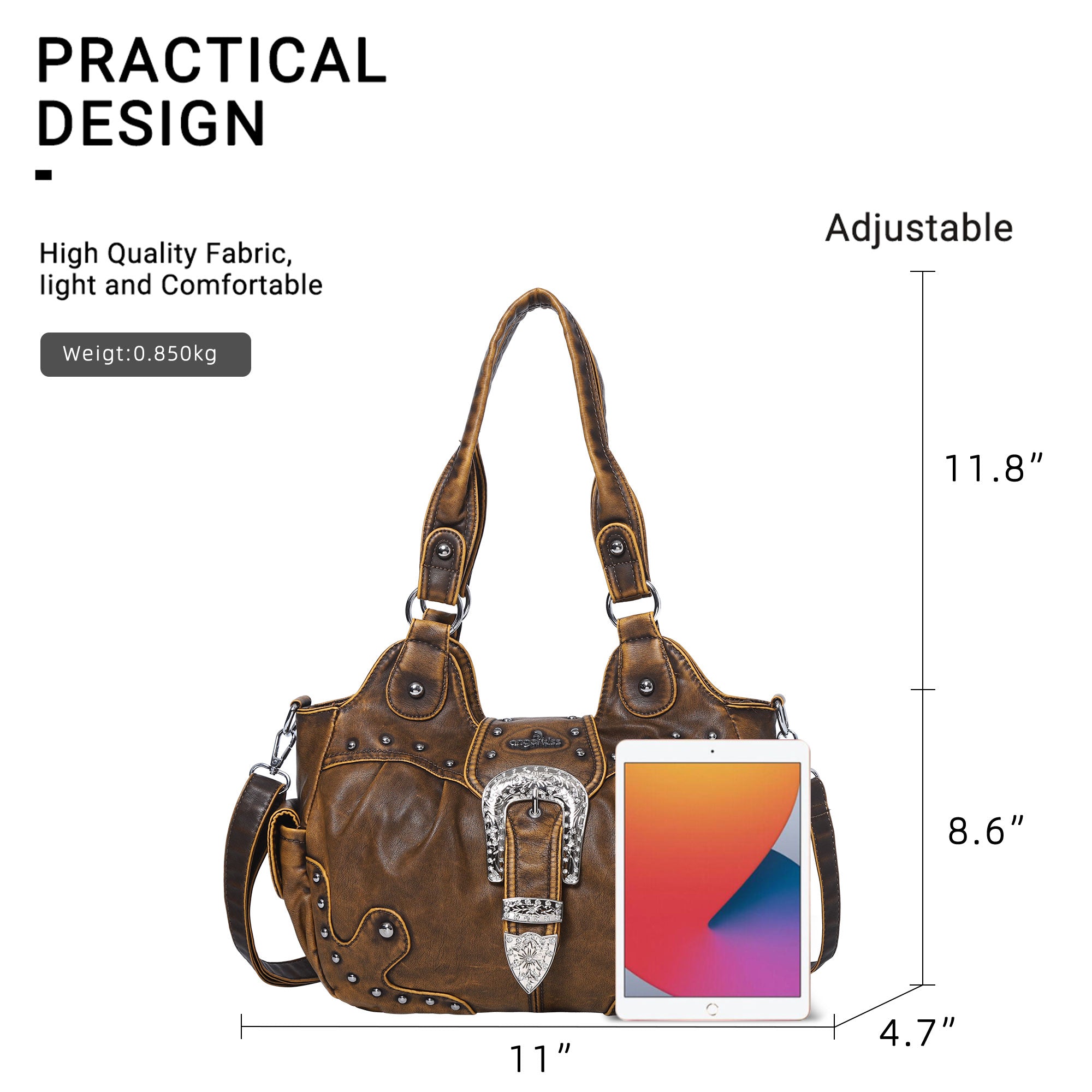 Ladies exquisite chic denim handbag satchel | Angel kiss