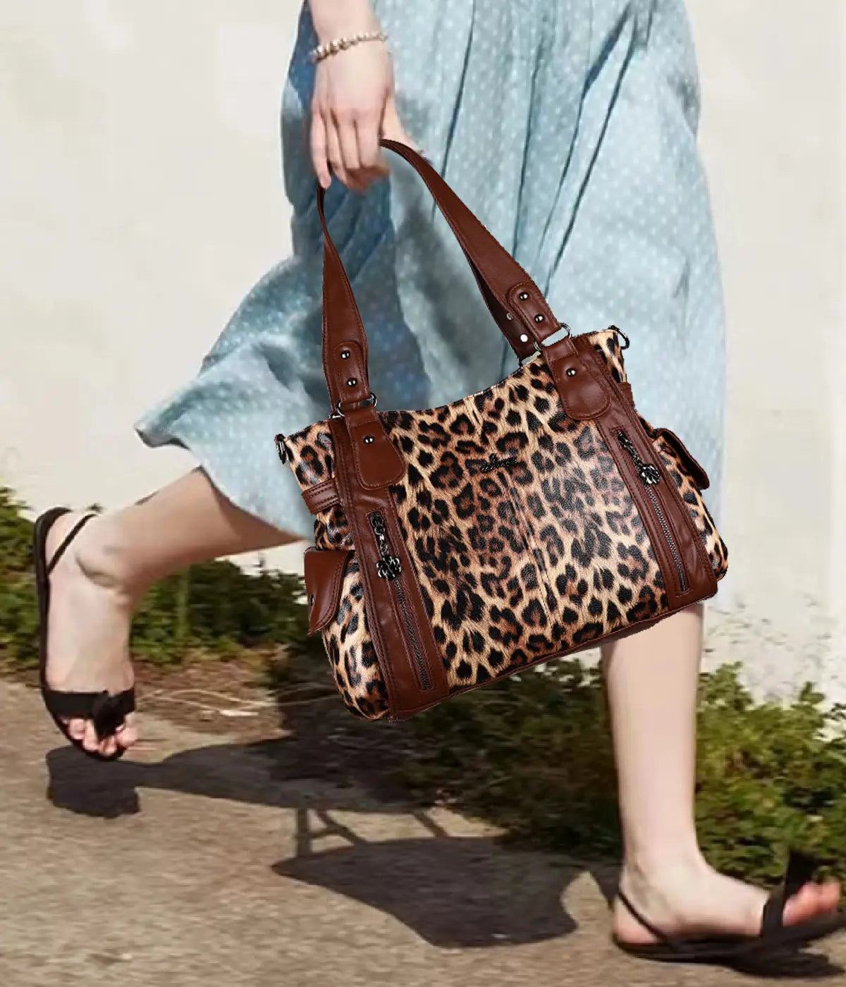 Bolso de mano con estampado de leopardo Angel Kiss Lady