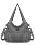 washed Large capacity Daily women Waterproof unique hobo handbag-Angelkiss Bag