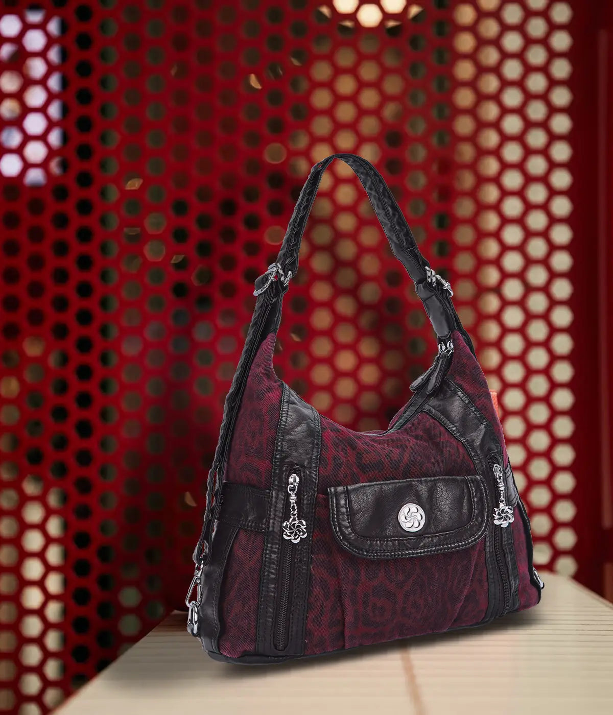 Art style Multi-functional vintage classic holiday/dinner/party/cross-over handbag