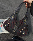 Hobo Bum Shoulder Bag, wash nylon leopard multi-purpose design shoulder bag