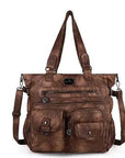 Large Muti-Pocket Women Tie-Dye Hobo Shoulder Bag