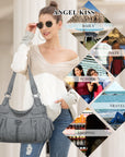 Stylish women's large capacity shoulder bags and hobo bags-Angelkiss Bag