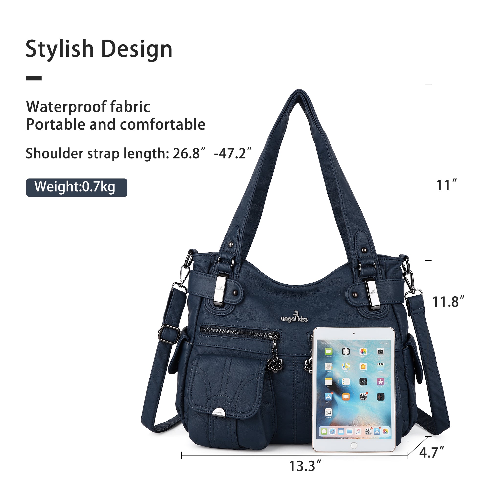 Fashionable  Handbags Women Tote Shoulder Top Handle Satchel Hobo Bags-Angelkiss Bag
