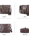 Solid color wash water pu leather adjustable shoulder strap daily shoulder bag-Angelkiss Bag