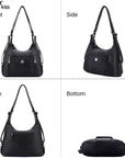 Retro solid color multi-functional traditional design tote bag-Angelkiss Bag