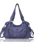 Faded Violet Vegan Leather Tote / Crossbody Bag
