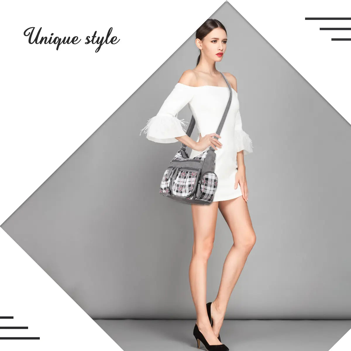 plaid art chic crossbody bag /handbag