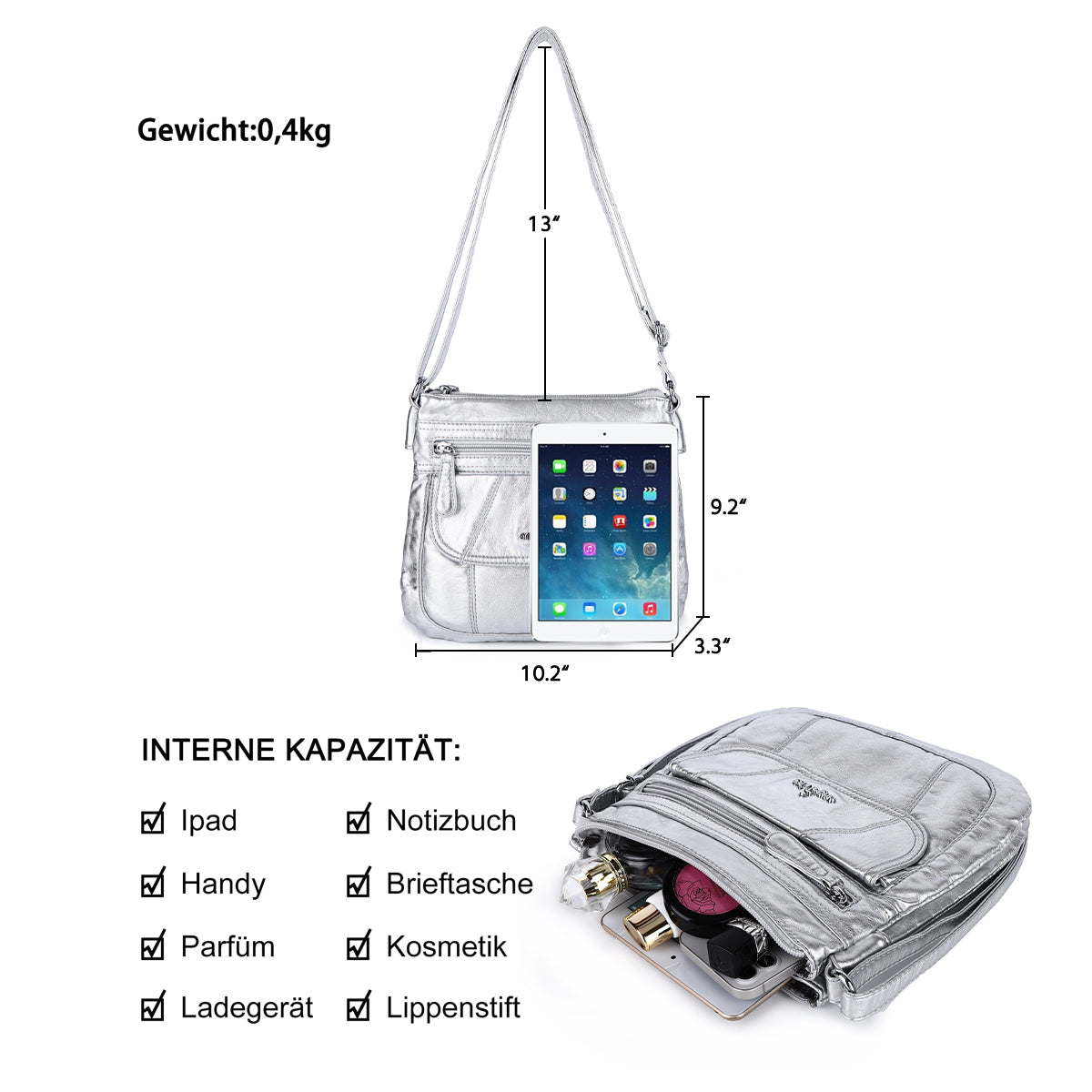Women's  business  washed Comfort shoulder bag-Angelkiss Bag
