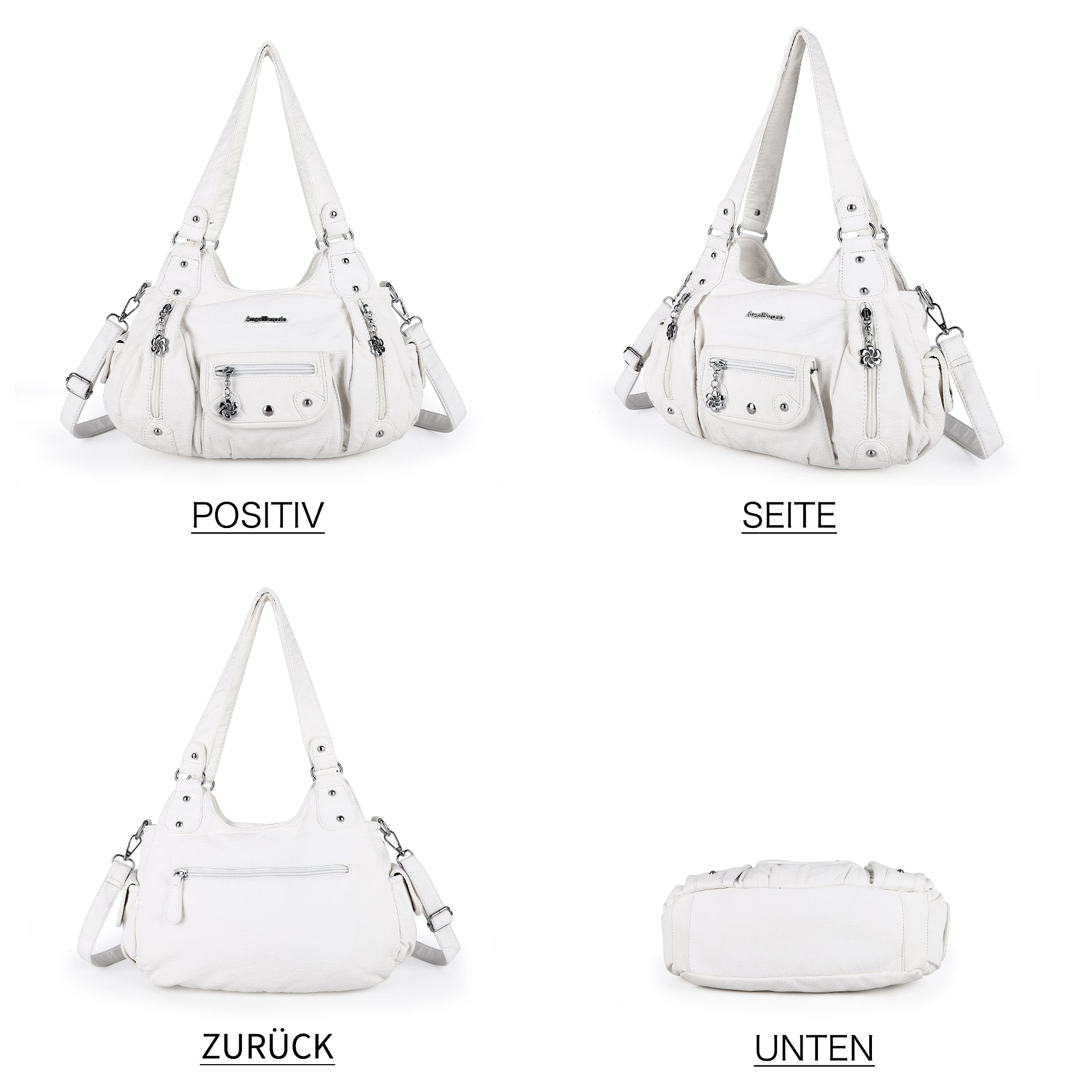Women Shoulder Bag Handbag of Washed PU Leather-Angelkiss Bag