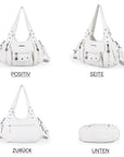 Women Shoulder Bag Handbag of Washed PU Leather-Angelkiss Bag