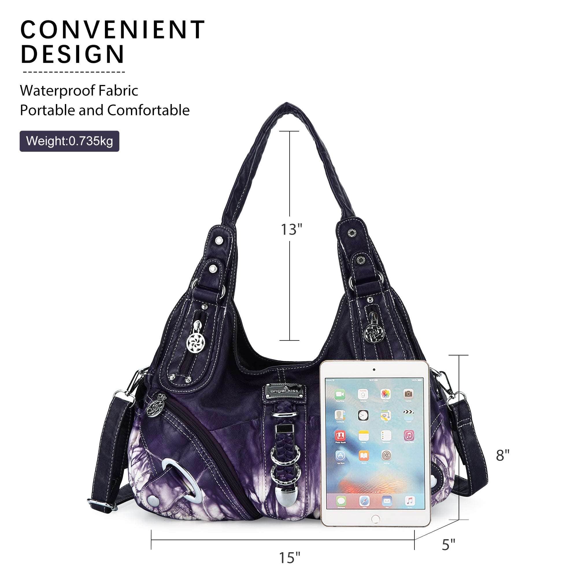Hobo Tie-Dye Multilayer separation  Comfort Shoulder bag-Angelkiss Bag