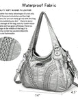 washed Large capacity Daily women Waterproof unique hobo handbag-Angelkiss Bag