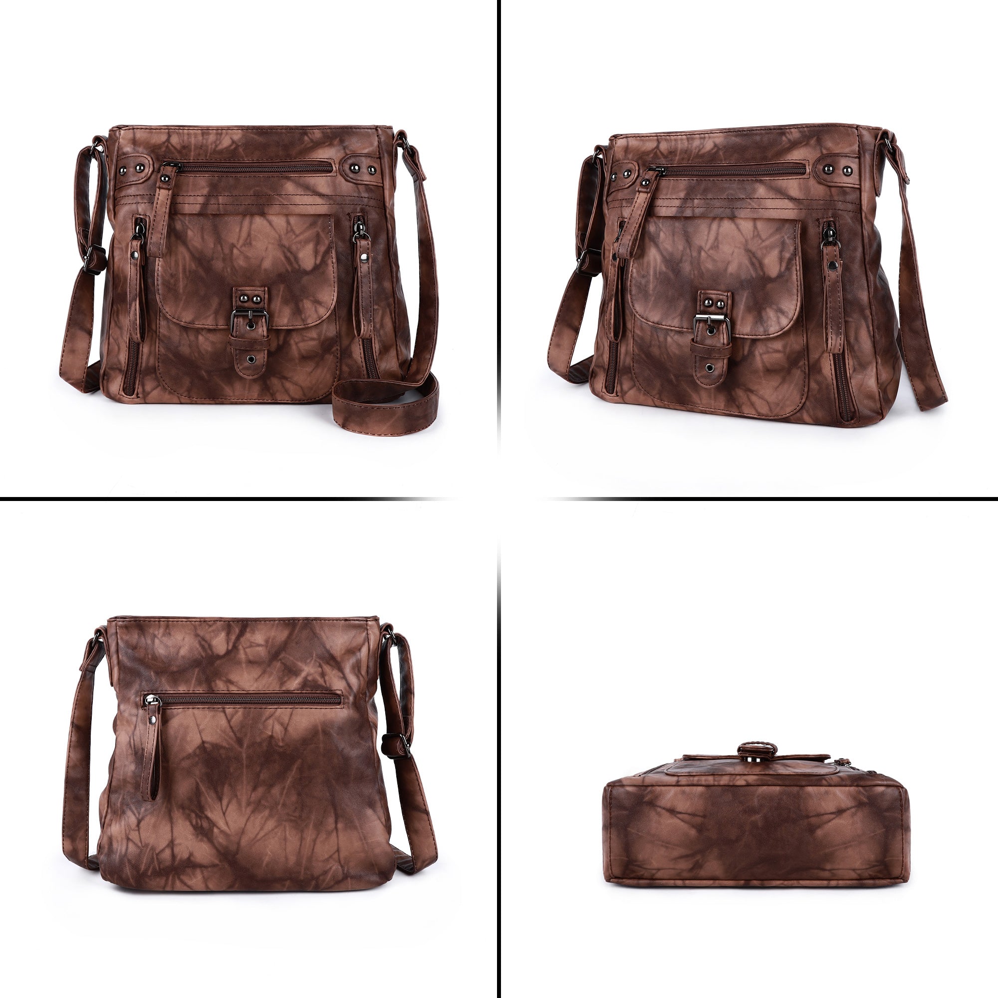 Solid color tie-dye crossbody bag-Angelkiss Bag
