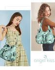 Washed Leather Hobobags Women Shoulder Bags-Angelkiss Bag