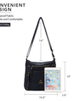 Solid color wash water pu leather adjustable shoulder strap daily shoulder bag-Angelkiss Bag