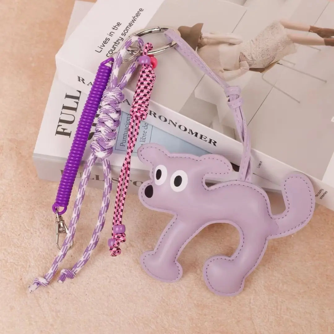 Cute Dog Colorful Beaded Keychain – Puppy Pendant