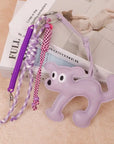 Cute Dog Colorful Beaded Keychain – Puppy Pendant